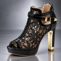 Tacones de Encaje con Plataforma Sant Antoni