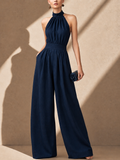 Montserrat | Conjunto Palazzo de Lino y Blusa Halter Mujer Estampado