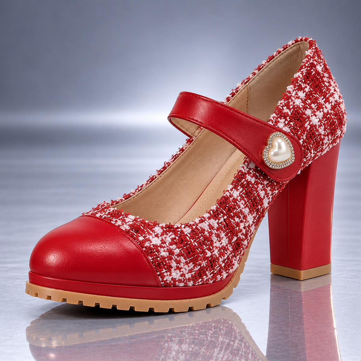 Zapatos de Tacón con Hebilla de Corazón Tossa