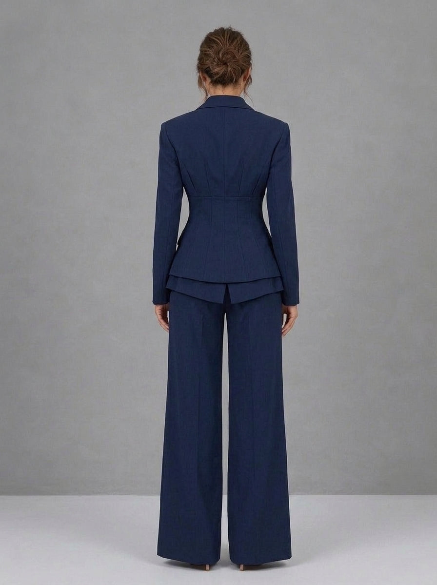 Conjunto Blazer de Talle Alto y Pantalón Palazzo Güell