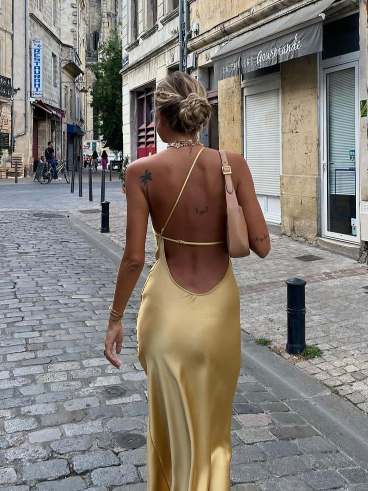 Vestido Alba Largo Lencero con Espalda Abierta