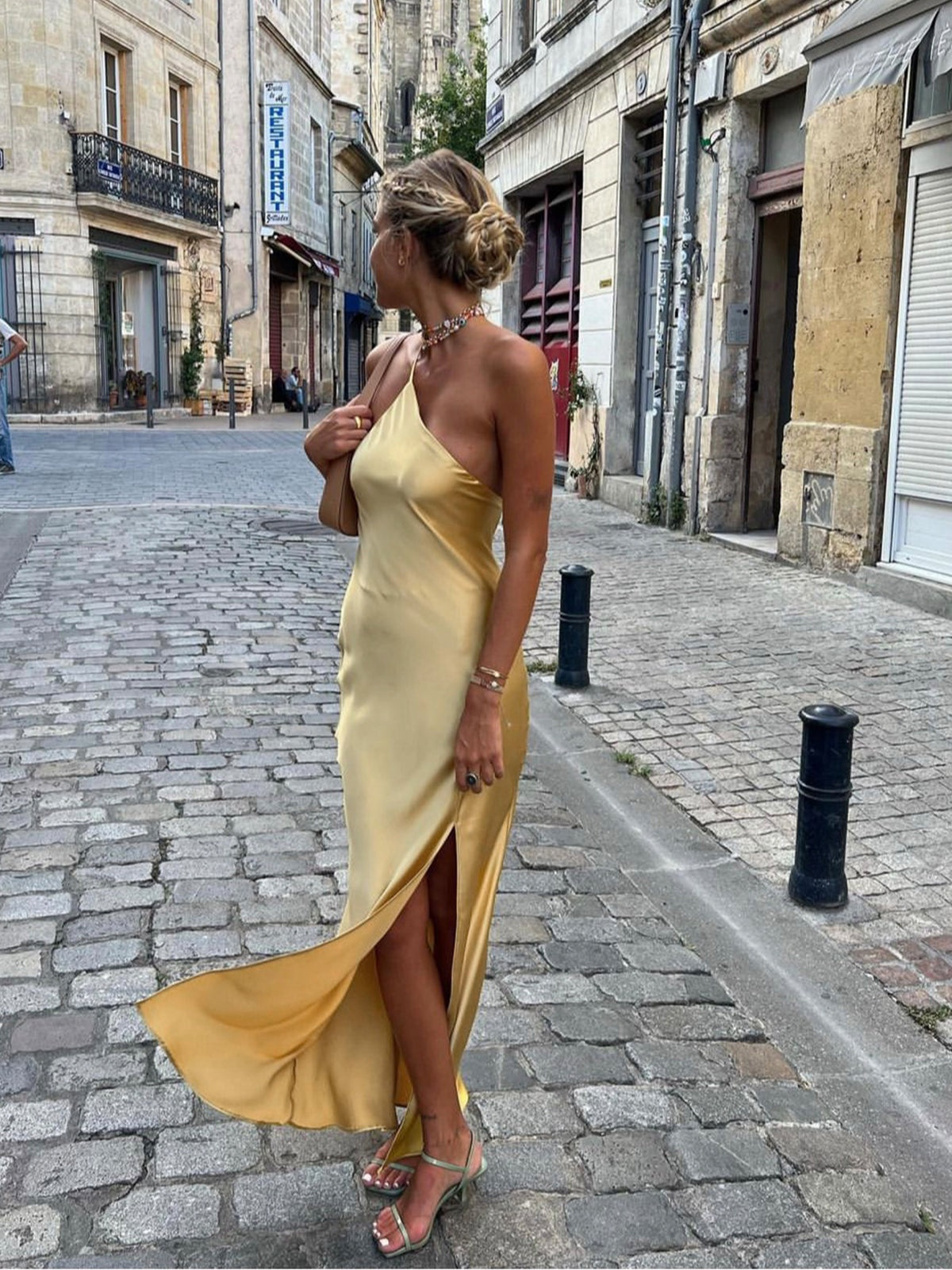 Vestido Alba Largo Lencero con Espalda Abierta