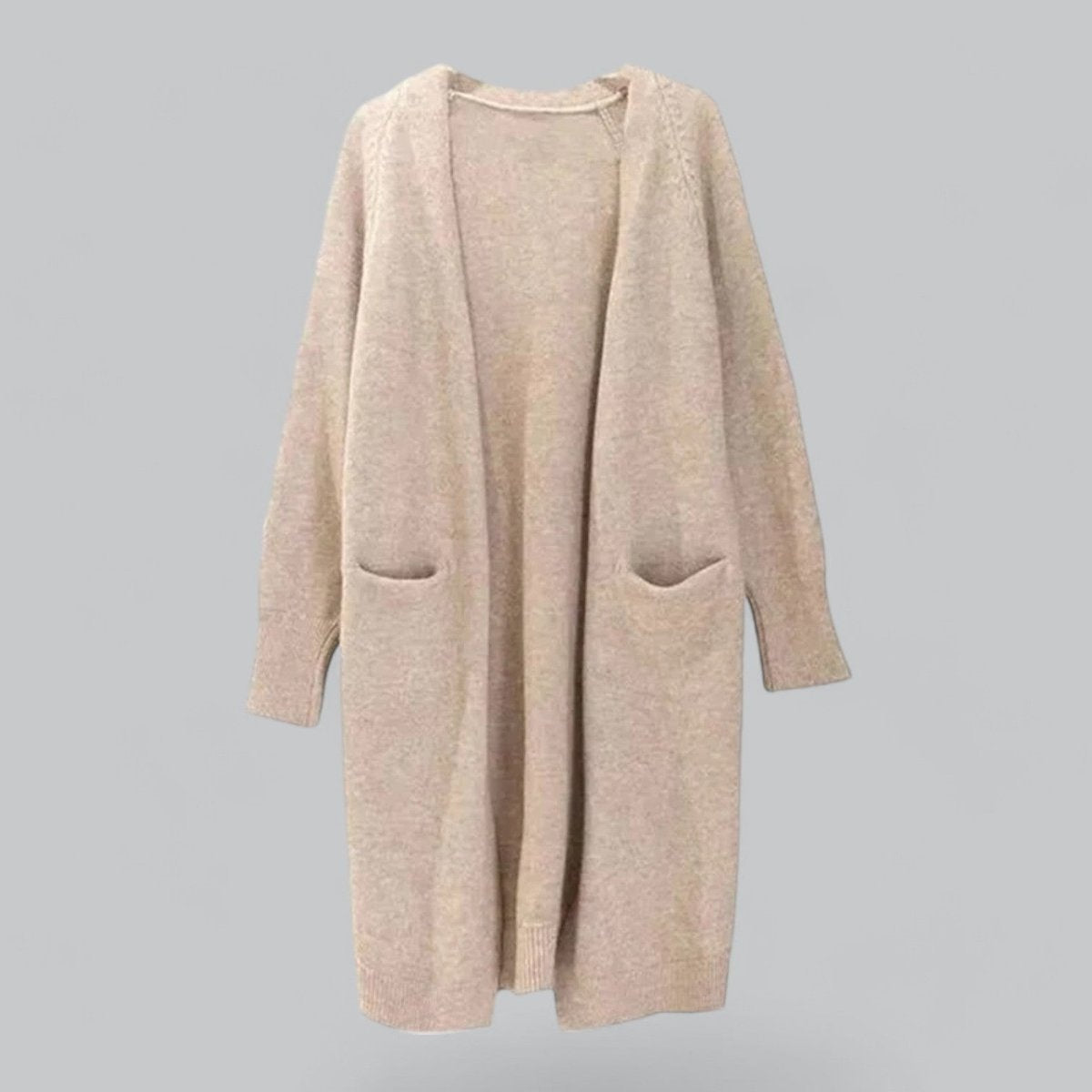 Cárdigan Largo de Cachemira para Mujer Oversize Abierto