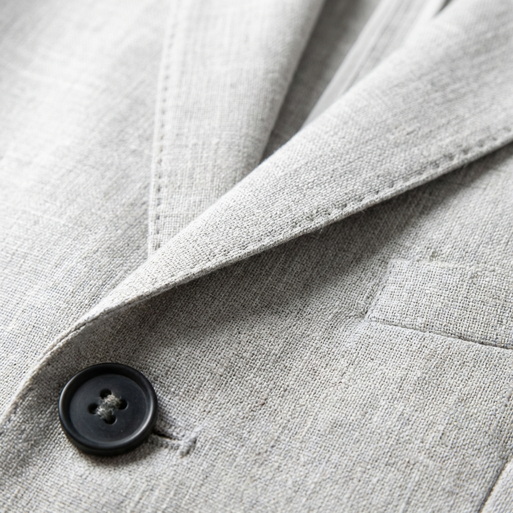 Traje de Lino Corte Relajado para Hombre con Solapa Clásica