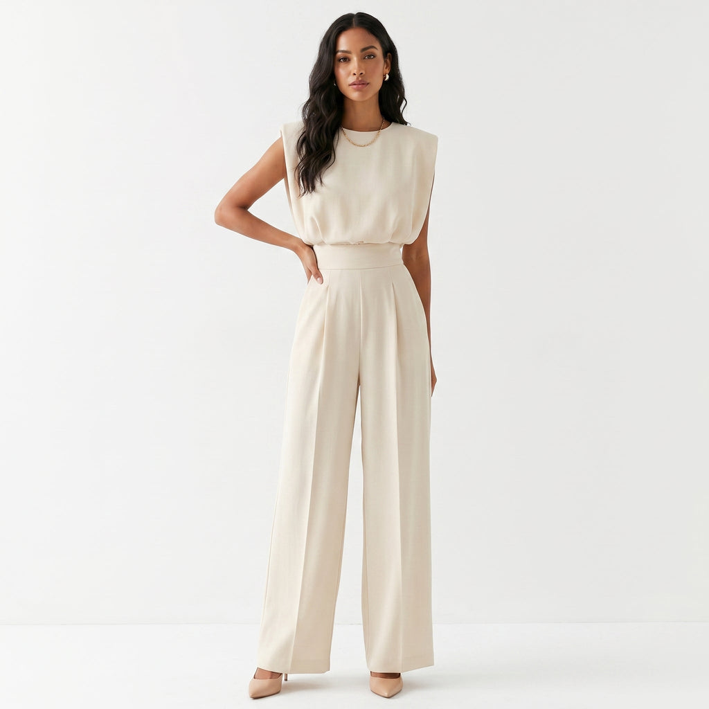 Mono Largo Elegante para Mujer Palazzo de Cintura Alta