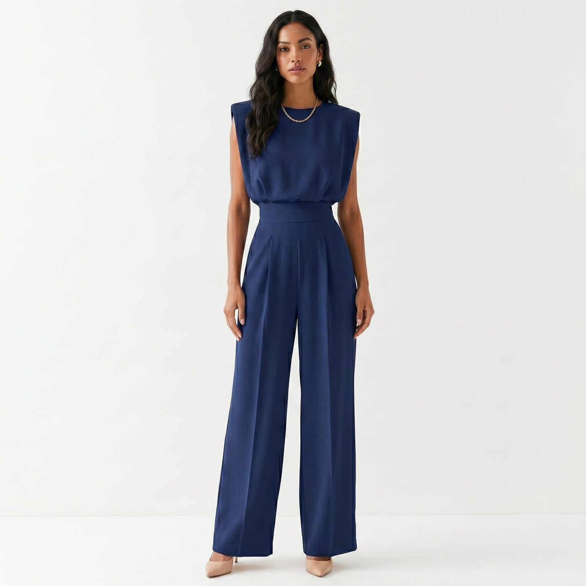 Mono Largo Elegante para Mujer Palazzo de Cintura Alta