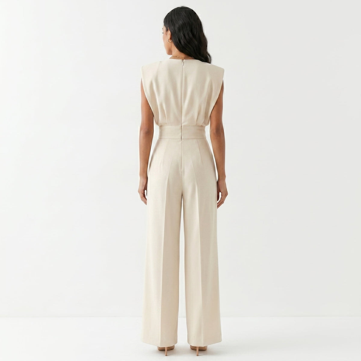 Mono Largo Elegante para Mujer Palazzo de Cintura Alta