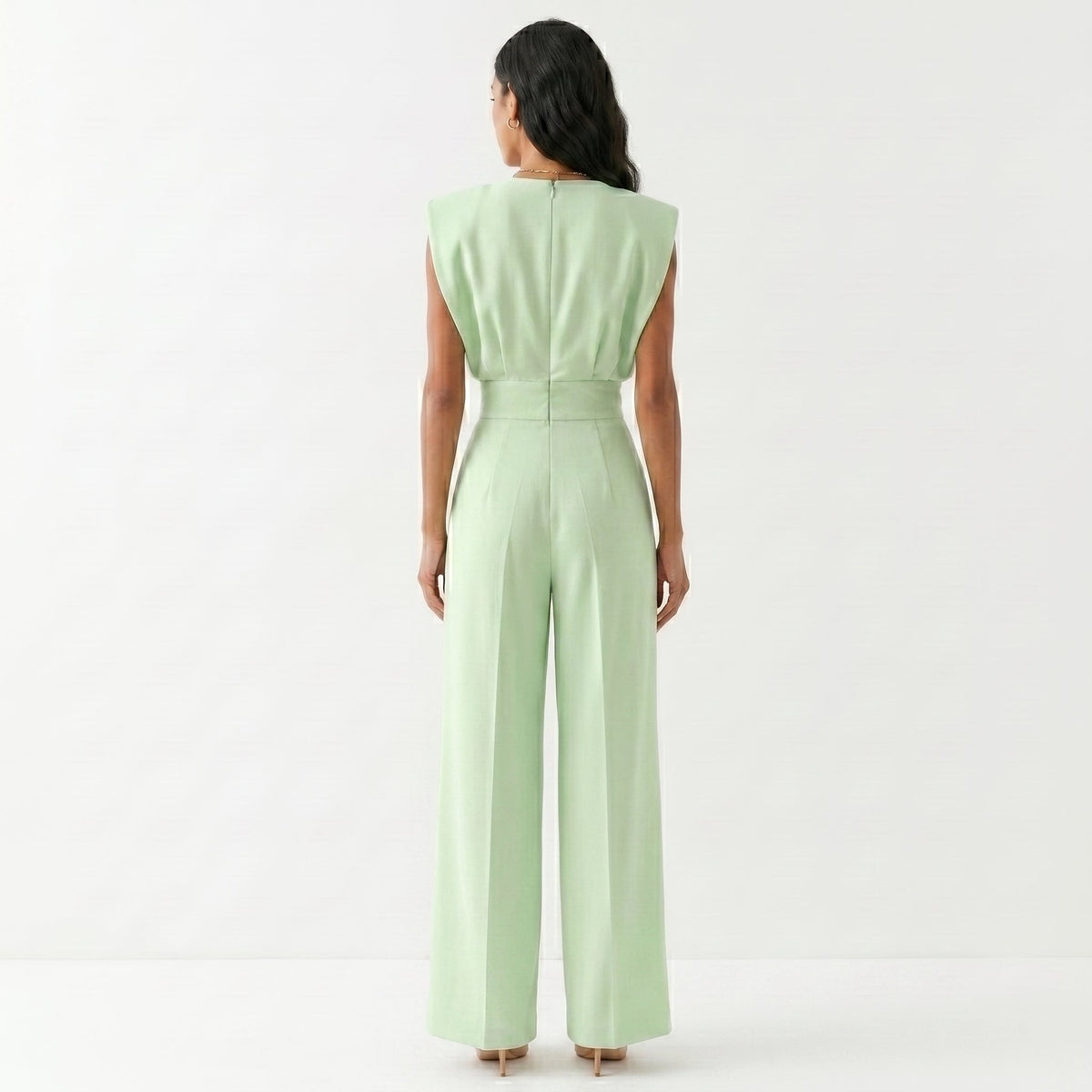 Mono Largo Elegante para Mujer Palazzo de Cintura Alta