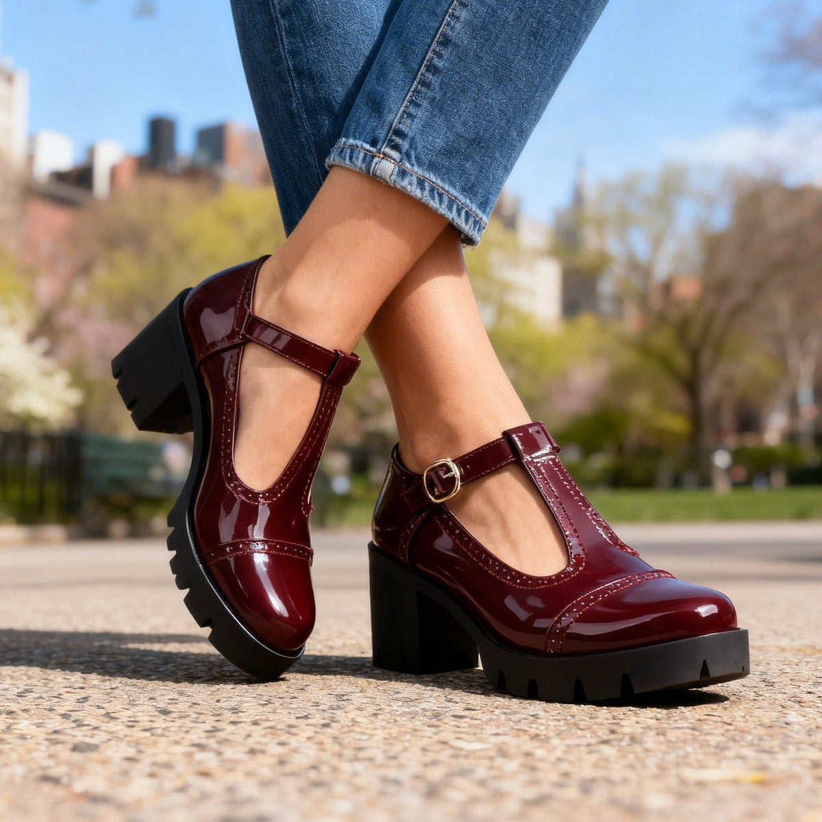 Zapatos Brogue de Tacón Begur