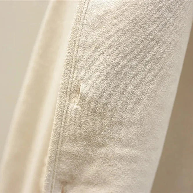 Chaleco de Borreguito para Mujer con Cuello en V y Botones