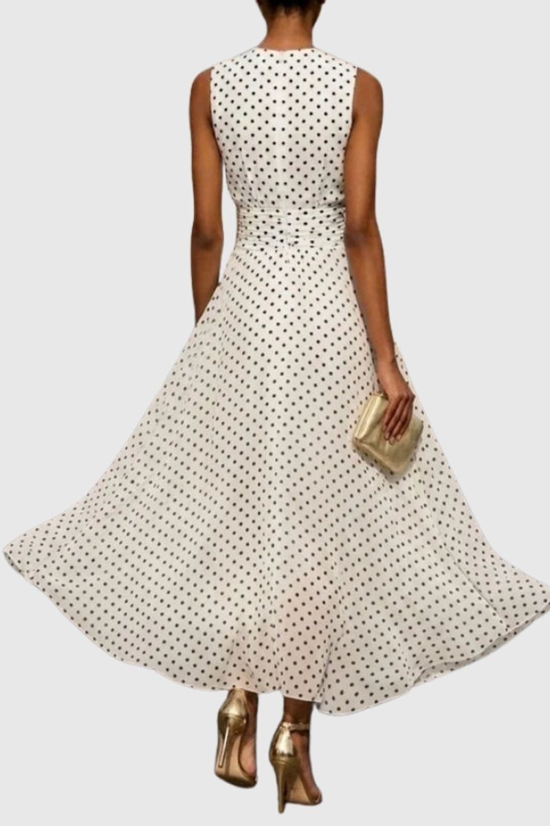 Vestido Emma Largo sin Mangas con Cintura Entallada