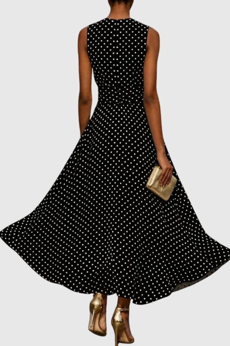 Vestido Emma Largo sin Mangas con Cintura Entallada