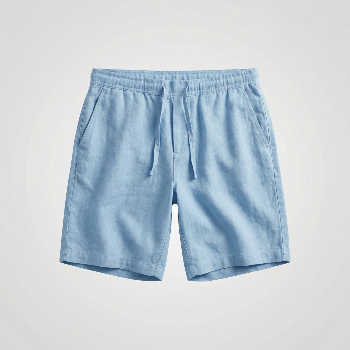 Bermudas de Lino para Hombre con Cintura Elástica y Cordón