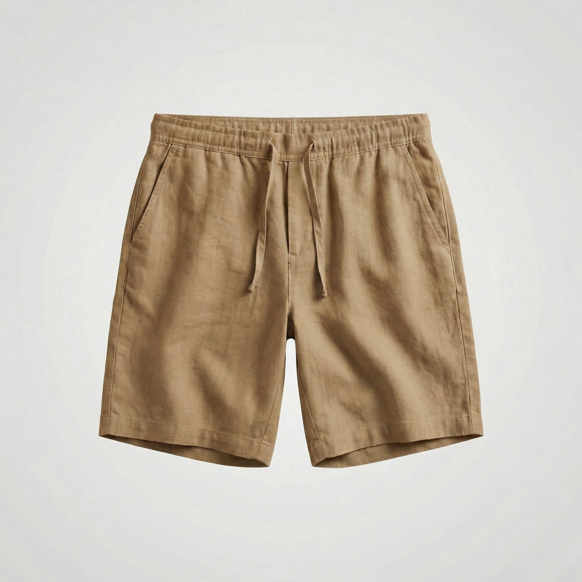 Bermudas de Lino para Hombre con Cintura Elástica y Cordón