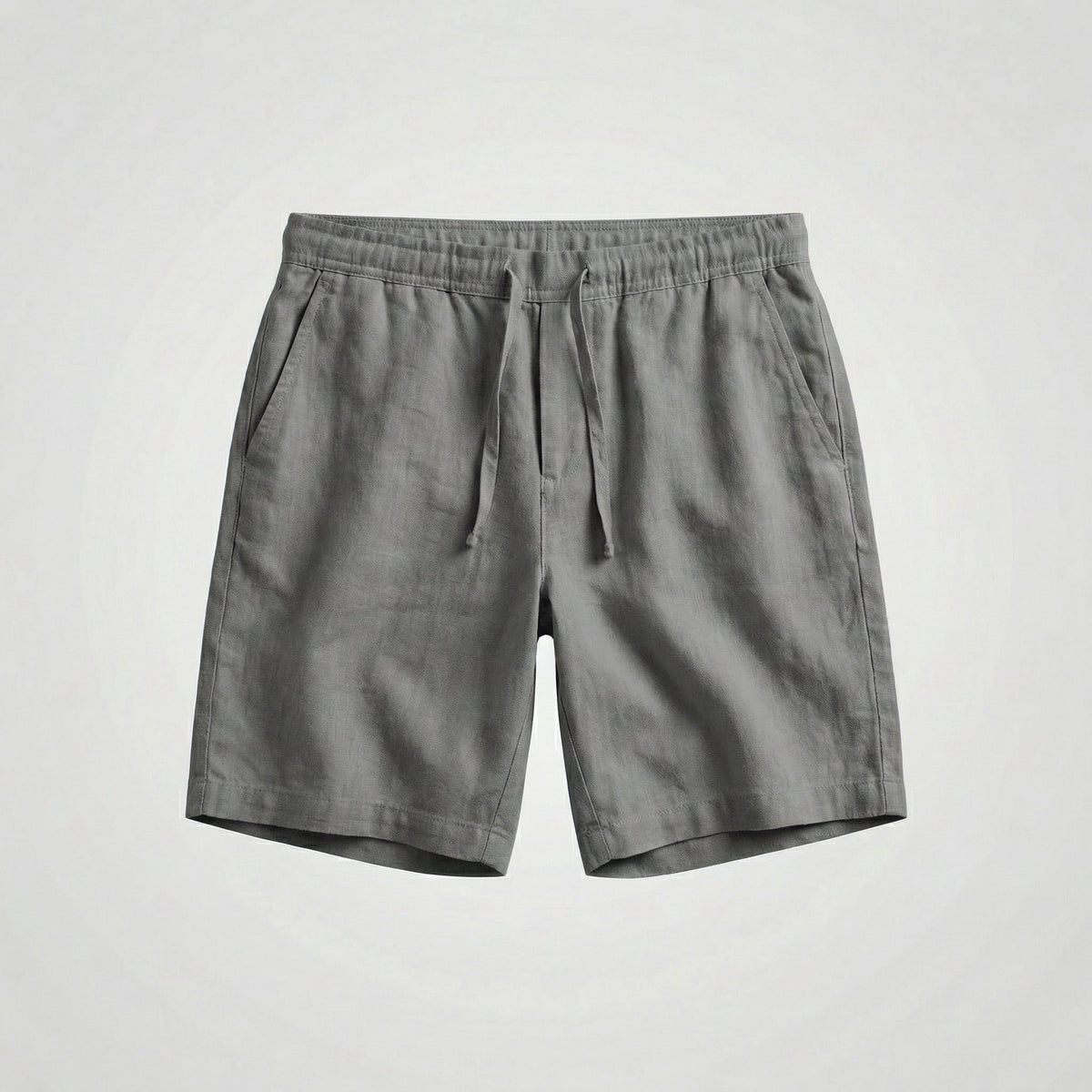 Bermudas de Lino para Hombre con Cintura Elástica y Cordón