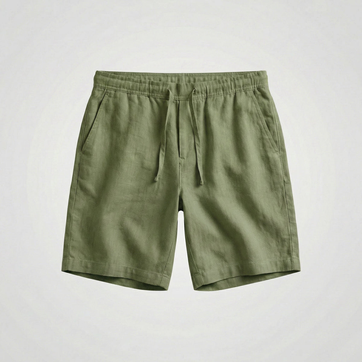 Bermudas de Lino para Hombre con Cintura Elástica y Cordón