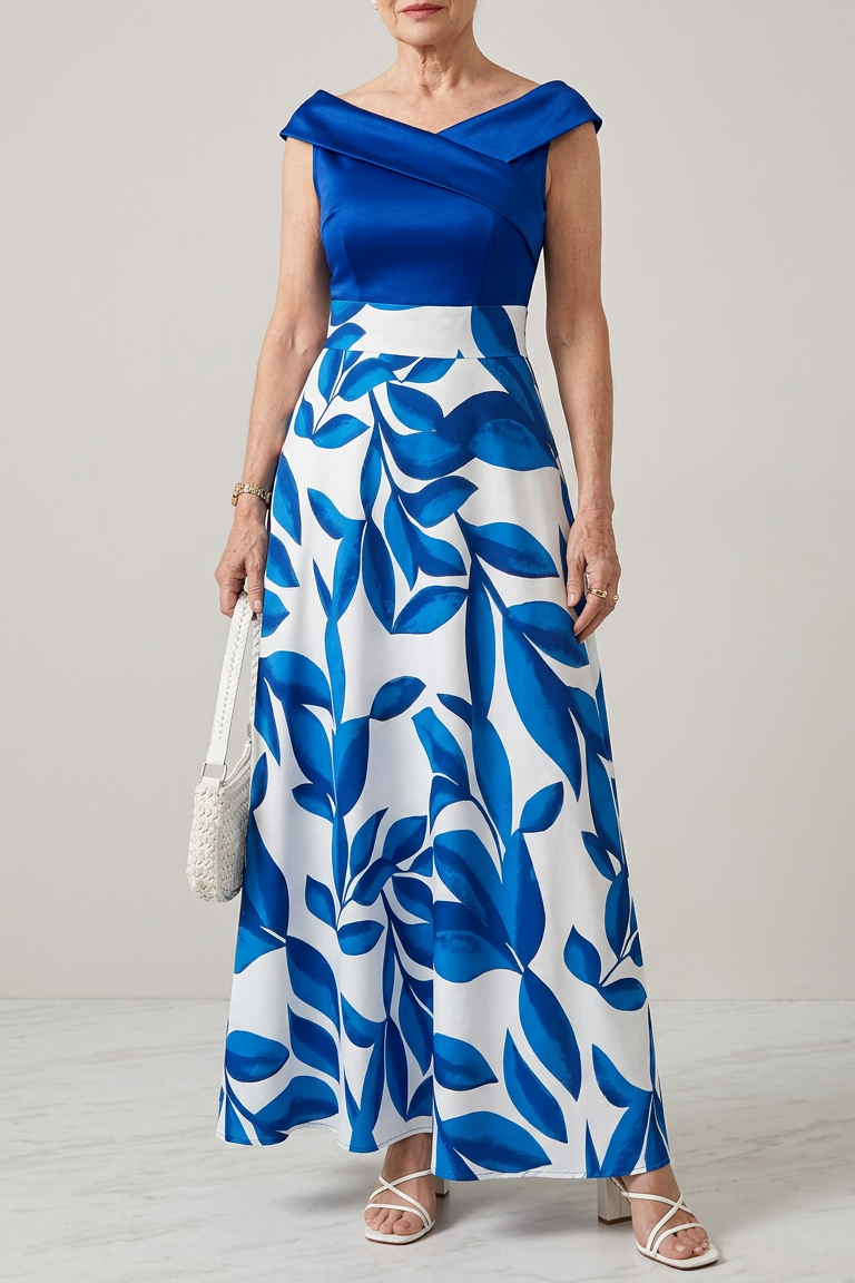 Vestido Valeria Largo Floral sin Tirantes