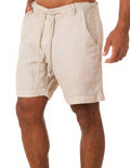 Bermuda Corta de Lino para Hombre Cintura Ajustable