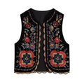 Chaleco Bordado Boho para Mujer con Estampado Floral