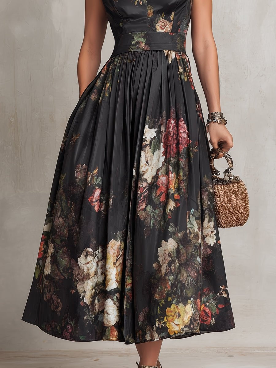 Vestido Adriana Midi Floral de Cóctel