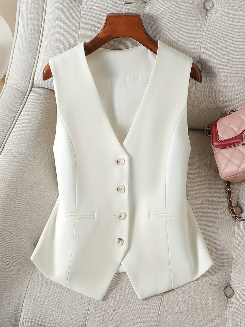 Chaleco Elegante para Hombre con Botones y Escote en V